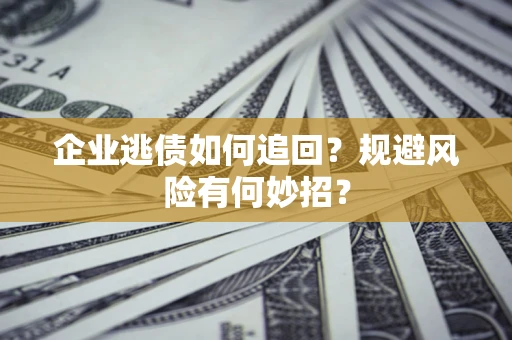 北京企业逃债如何追回？规避风险有何妙招？