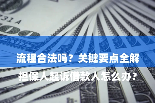北京

担保人起诉借款人怎么办？流程合法吗？关键要点全解析