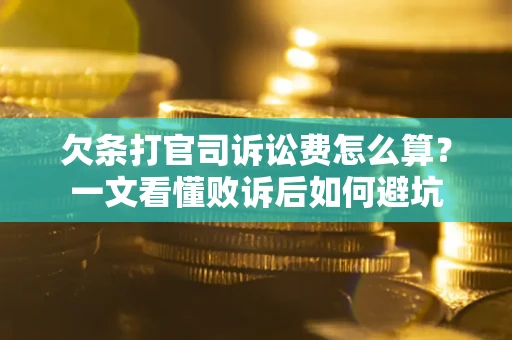 北京欠条打官司诉讼费怎么算？一文看懂败诉后如何避坑