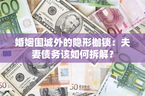 北京婚姻围城外的隐形枷锁：夫妻债务该如何拆解？