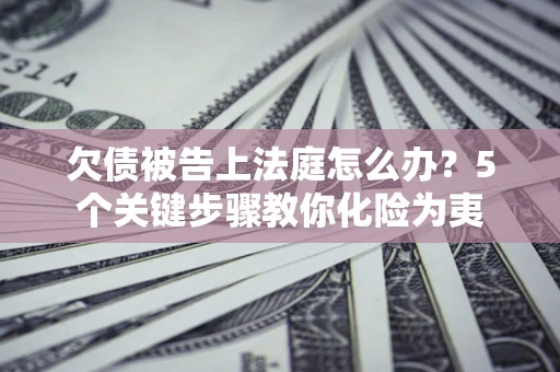北京欠债被告上法庭怎么办？5个关键步骤教你化险为夷
